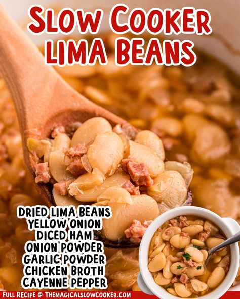 Ham And Lima Beans Crock Pot, Crockpot Lima Beans Slow Cooker, Lima Beans And Ham Crockpot, Dry Lima Beans In Crockpot, Dried Lima Beans In Crockpot, Lima Bean Soup Recipes Ham Bone, Ham And Lima Beans, Lima Bean Soup Crockpot, Lima Beans With Ham Hocks