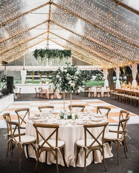 Under Tent Wedding Reception, Wedding Decorations Tent Outdoor, Twinkle Tent Wedding, Clear Tented Wedding Reception, Wedding Tent Twinkle Lights, Wedding Under Tent, Clear Wedding Tent Decorations, Reception Lights, Light Tent Wedding