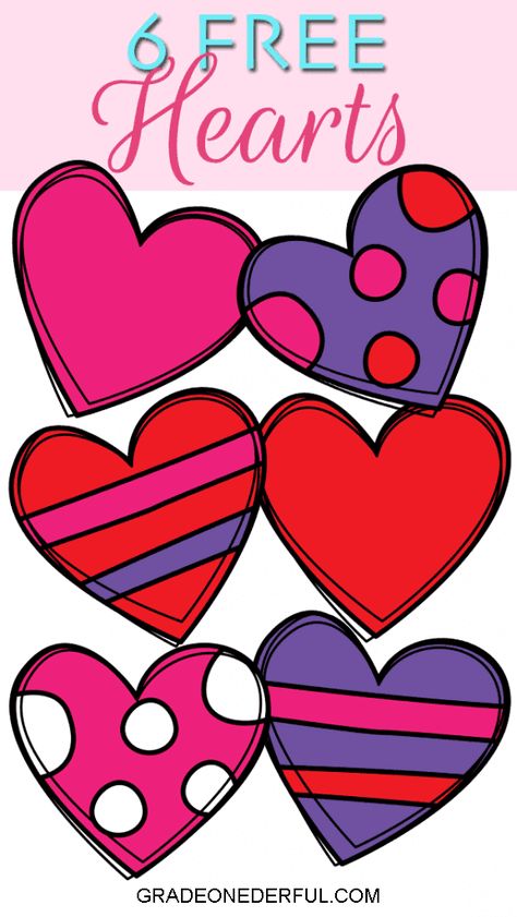 Days Of Valentine, Valentines Designs, Preschool Valentine's, Clip Art Freebies, Fireplace Tv Wall Decor, Art For Teachers, Heart Clip Art, Heart Clipart, Fireplace Tv Wall