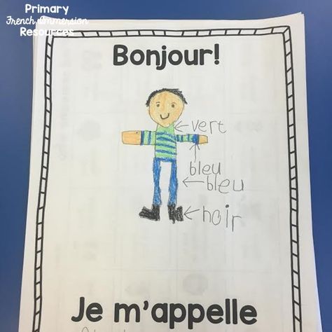 The first two weeks in grade 1! - Primary French Immersion Resources Colours In French, Back To School Art Activity, French Immersion Kindergarten, French Immersion Resources, French Ideas, September Activities, French Writing, French Teaching Resources, French Activities