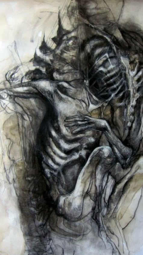 Butoh Dance, Decay Art, Charcoal Artwork, Stages Of Life, Pastel Sec, Charcoal Drawings, Dark Art Illustrations, Arte Sketchbook, Creepy Art