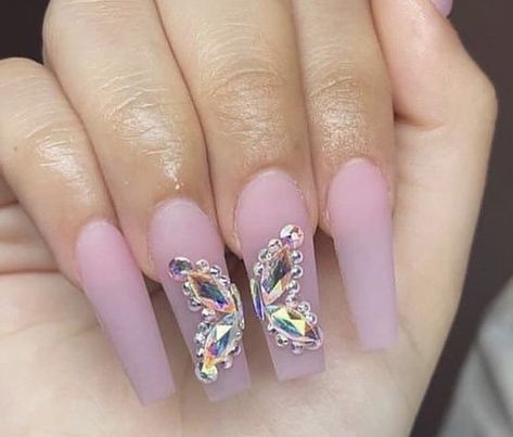 Pink Butterfly Nails, Acrylic Nail Designs Classy, Butterfly Nail Designs, Butterfly Nails, Spring Acrylic Nails, Classy Nail Designs, Lavender Nails, Butterfly Nail Art, Matte Nails Design