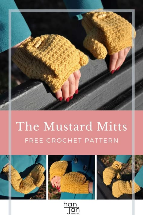 Convertible Fingerless Mittens Crochet Free Pattern, Lined Crochet Mittens, Crochet Mittens With Flap, Mitts Crochet Pattern Free, Crochet Fingerless Gloves With Flap, Crochet Ribbed Mittens, Simple Crochet Mittens, Convertible Mittens Crochet Pattern Free, Crochet Flip Top Mittens Pattern Free