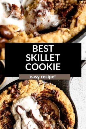 Mini Skillet Cookie - Eat With Clarity Skillet Cookie For Two, Mini Skillet Cookie, Pizookie Recipe, Best Gluten Free Cookies, Gluten Free Chocolate Cupcakes, Skillet Chocolate Chip Cookie, Grain Free Desserts, Cookie Brownie Recipe, Gluten Free Cookie Recipes