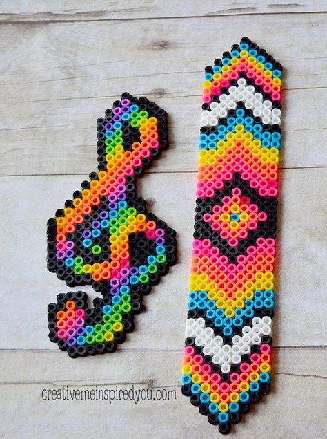 Found on Bing from www.pinterest.com Bead Bookmarks, Bookmark Diy, Easy Perler Bead Patterns, Melty Bead Patterns, Pearl Beads Pattern, Easy Perler Beads Ideas, Fuse Bead Patterns, Beaded Art, Hama Beads Design