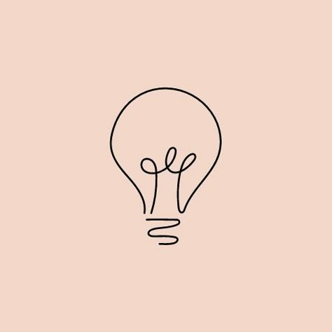 Lightbulb Icon Aesthetic, Light Bulb Line Art, Small Lightbulb Tattoo, Lightbulb Tattoo Simple, Lightbulb Wallpaper, Lightbulb Aesthetic, Lightbulb Doodle, Lightbulb Logo, Lightbulb Icon