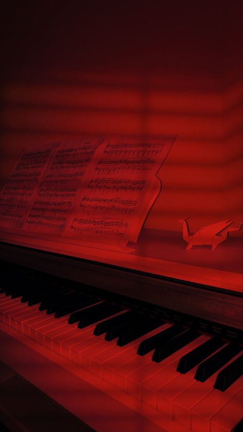 Notes, origami, red photo Math Widget, Red Piano Aesthetic, Red Widget Photos, Red Music Wallpaper, Music Red Aesthetic, Red Book Aesthetic, Red Music Aesthetic, Deep Red Aesthetic, Aesthetic Piano