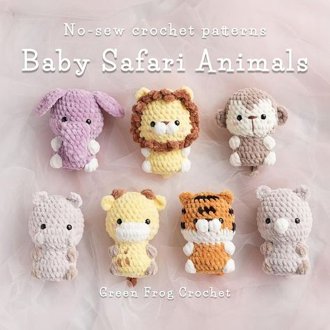 [New Pattern] Hi friends! I am so happy to say that my patterns for the farm animals are available in English on my website and Etsy. This… | Instagram No Sew Amigurumi, Baby Safari Animals, Lion Crochet, Crochet Lion, Animals Pattern, Amigurumi Animals, Baby Chickens, No Sew, Dog Pattern