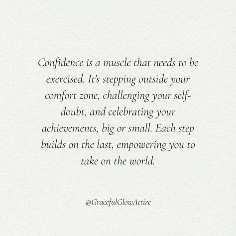 Confidence isn't something we're born with - it's built through overcoming challenges life throws our way. Embrace the opportunities that push you out of your comfort zone, for that's where true confidence blossoms. 🌷