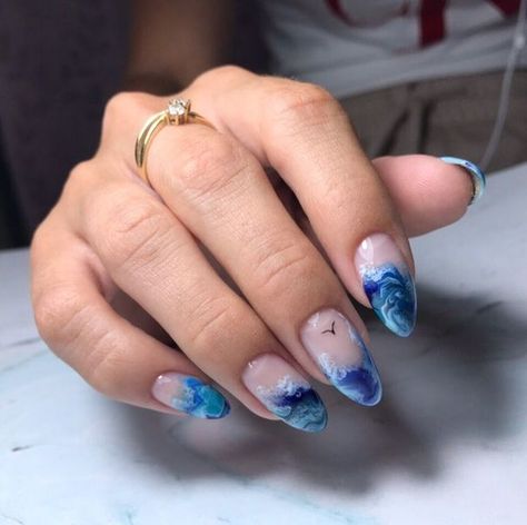 Fall Blue Nails 2023 15 Ideas: Embrace the Season with Stunning Nail Designs Fall Blue Nails, Boring Nails, Tree Nail Art, Blue Nail Art Designs, Fall Blue, Sky Nails, Nail Art For Beginners, Minimalist Nail Art, Blue Nail Art