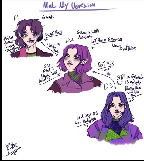 Evie And Doug Fanart, Mal Descendants Fanart, Mal Fanart Descendants, Uma Descendants Fanart, Desendents Fan Art, Decendants Oc Outfits, Descendants Fan Art, Descendants Redesign, Descendants Genderbend