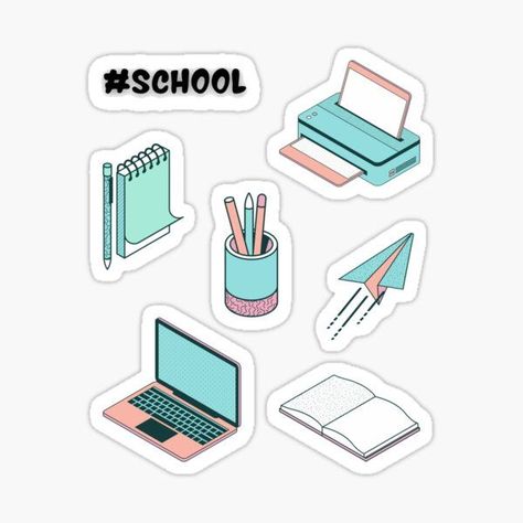 "The Study Aesthetic Essential Pack" Sticker by mdawn54 | Redbubble | Scrapbook stickers printable, Work stickers, Print stickers School Aesthetic Stickers, Aesthetic School Supplies, Homemade Stickers, Work Stickers, Scrapbook Printing, Lashes Mascara, Computer Sticker, Tumblr Stickers, Study Aesthetic