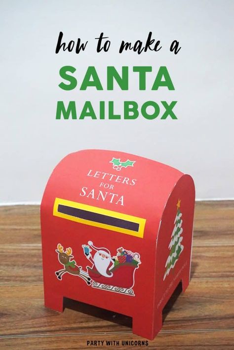 Get your letters to Santa ready as today we are making a fun Printable Santa Mailbox. This little Santa mailbox is perfect for sending those important letters to Santa, some pretend play with kids, or even as cute DIY Christmas decorations to your space. I’ve decorated today’s mailbox with some cute Christmas graphics from Design […] Read more... Santa Mailbox Ideas Diy, Free Santa Letter Template, Christmas Mailbox Ideas, Christmas Countdown Crafts, Kids Letter To Santa, Santa Diy, Sending Letters, Christmas Favor Bags, Christmas Countdown Diy