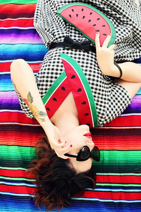 Watermelon Picnic Dresses Picnic, Watermelon Clothes, Watermelon Picnic, Keiko Lynn, Watermelon Dress, Mod Cloth, Watermelon Party, Summer Watermelon, Rockabilly Fashion