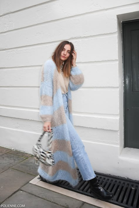 Quoi Porter, Mohair Cardigan, Blue Cardigan, Mode Inspo, Mode Inspiration, Long Cardigan, Winter Style, Cardigans For Women, New York Fashion