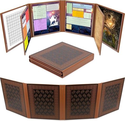 Dnd Dm Screen, Gm Screen, Dnd Diy, Dungeons And Dragons Accessories, Dnd Crafts, Dm Screen, Dungeon Master Screen, D D Items, Dnd Stuff