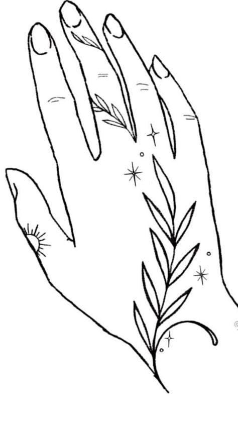 Witch Hands Aesthetic, V Shaped Tattoo Design, Decorative Finger Tattoos, Gothic Simple Tattoo, Tattoo Ideas Female Witchy, Wrist To Hand Tattoo, Wiccan Tattoos For Women, Tattoo Ideas Witchy, Pen Tattoo Ideas Doodles On Hand