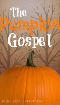 Pumpkin Gospel, Bible Object Lessons, Childrens Sermons, Being Confident, Fhe Lessons, Pumpkin Activities, Fall Activity, Church Youth, Childrens Bible