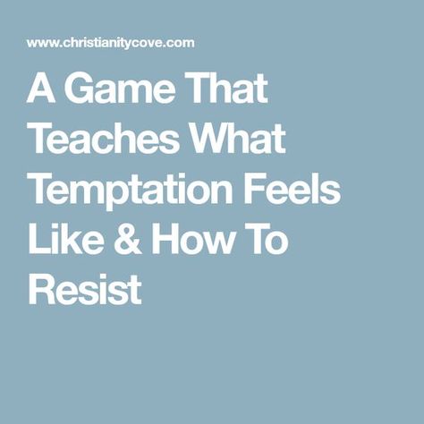 A Game That Teaches What Temptation Feels Like & How To Resist Jesus Tempted, Kids Church Games, Jesus Temptation, Sunday School Object Lessons, Kids Church Activities, Youth Lessons, Kids Church Lessons, Sunday School Games, Kids Sunday School Lessons