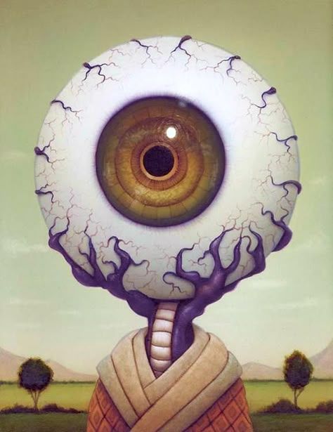 Naoto Hattori, Art Sinistre, Poster Grafico, Creepy Eyes, Eyeball Art, Eyes Artwork, Art Noir, Lowbrow Art, Art Et Illustration