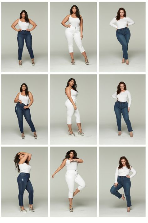 Plus Size Jeans at Simply Be - Plus Size Fashion for Women - alexawebb.com #alexawebb #plussize Girly Pose Photo Ideas, Plus Size Fotografie, Shooting Photo Studio, Plus Size Photography, Mode Poses, Pinterest Girly, Plus Size Posing, Modeling Poses, Pose Model