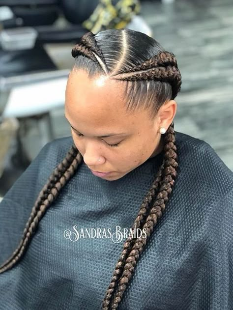 Conroll Styles With Braids, Dreadlocks Styles, Cornrows Hairstyles, Quick Braids, Two Braid Hairstyles, 4 Braids, Twisted Hair, Big Braids, African Hair Braiding Styles