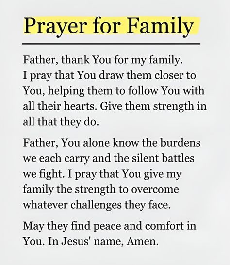 Daily Prayer For Family, Prayers Family, Prayers For Love, Prayers For Family, Prayer For My Family, Fasting And Prayer, Evening Prayers, Family Prayer, Pray On It