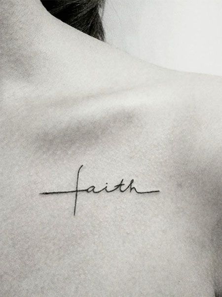 Best Chest Tattoos, Faith Tattoo Designs, Chest Tattoo Girl, Small Chest Tattoos, Faith Tattoo, Cool Chest Tattoos, Chest Tattoos, Inspiration Tattoos, Chest Tattoos For Women