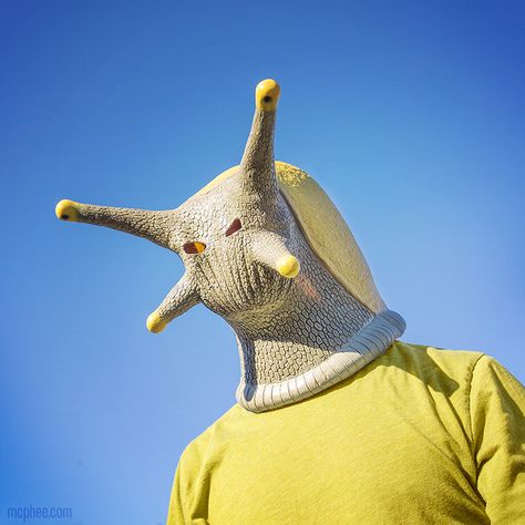 A Realistic-Looking Latex Banana Slug Mask With Posable Feelers by Archie McPhee Banana Slug, Animal Masks, Art Brut, Costume Mask, Cool Ideas, Slug, 영감을 주는 캐릭터, Weird And Wonderful, Anthropology