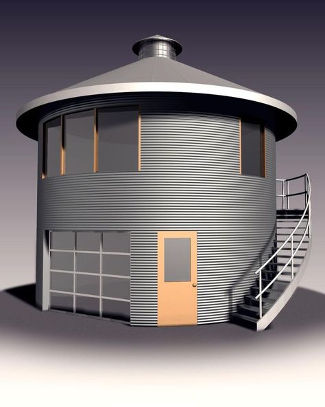 Image result for grain bin house plans Grain Silo House, Grain Bin House, Silo House, House Kits, Grain Silo, Architecture Model Making, Round House, Prefab Homes, Kit Homes