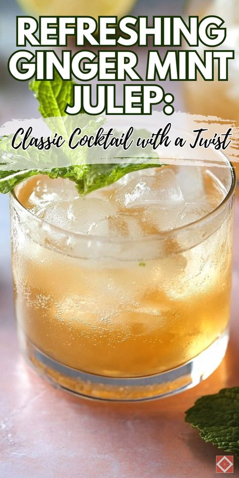 Discover a refreshing twist on a classic cocktail with this Ginger Mint Julep recipe. Perfect for your cocktail recipes board, this drink combines the traditional mint julep with a zesty ginger kick for a delicious and invigorating treat. Save this pin and click for the full recipe and step-by-step instructions. Elevate your cocktail game with this unique and flavorful twist on a favorite. Cocktails With Mint, Bourbon Drink, Southern Cocktail, Julep Recipe, Mint Julep Recipe, Mint Cocktails, Bourbon Drinks, Unique Cocktails, Smoothie Blender