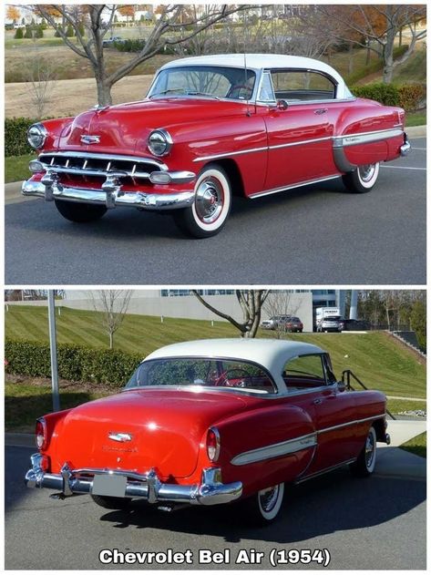 1954 Chevy Bel Air, Old American Cars, Classic Cars Chevy, Automobile Advertising, Cool Old Cars, Old Vintage Cars, Custom Muscle Cars, Old School Cars, American Classic Cars