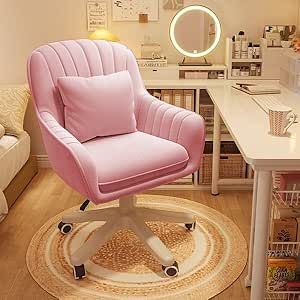 Pink Home Office, Pink Desk Chair, Pink Office Chair, Cute Desk Chair, Adjustable Office Chair, Office Chair Cushion, Chair Swivel, Home Office Chair, Adjustable Chairs