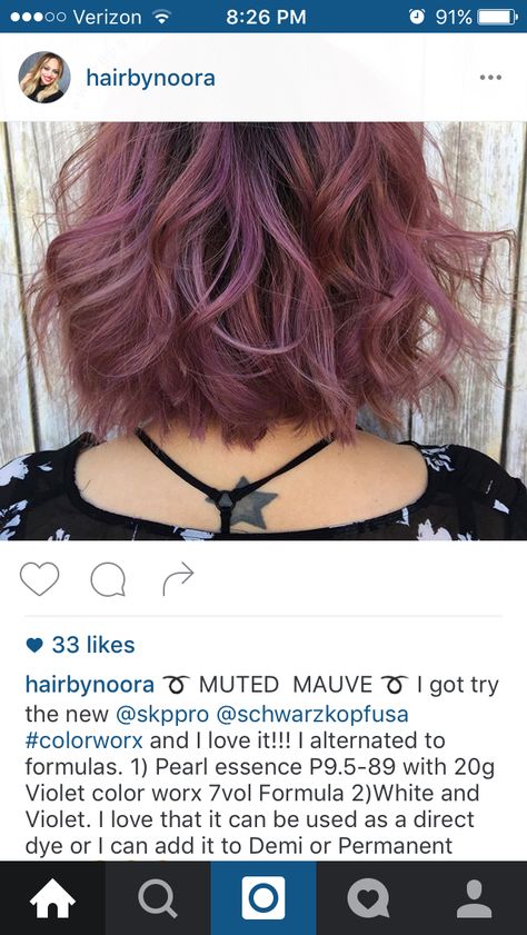 Mauve hair... Lunar Tides Smokey Mauve, Dark Mauve Hair, Chocolate Mauve Hair, Mauve Hair, Lunar Tide, Dark Mauve, Dyed Hair Inspiration, Hair Color Dark, Fall 2023