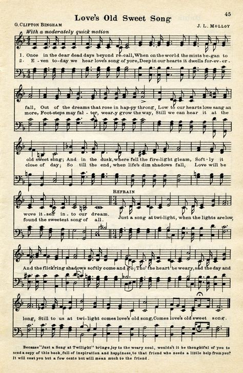 free printable vintage love song sheet music Old Music Sheets, Stary Papier, Kertas Vintage, Free Printable Sheet Music, Sheet Music Crafts, Hymn Sheet Music, Grafika Vintage, طوابع بريد, Papel Vintage