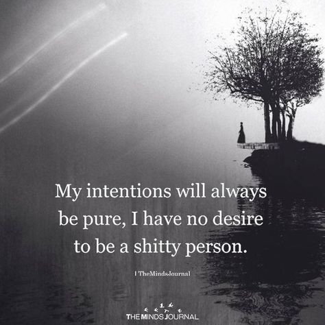 I Have No Desire To Be A Shitty Person - https://themindsjournal.com/i-have-no-desire-to-be-a-shitty-person/ My Intentions Are Pure Quotes, Taking Things Personally, Intention Quotes, Pure Soul, My Intentions, Quotes Inspirational Positive, Truth Hurts, Queen Quotes, Working On It