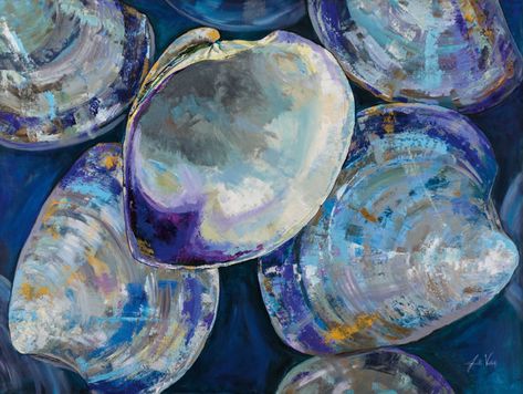 Expressive Painting, Clam Shells, Stupell Industries, Stock Paper, Framed Canvas Prints, Art Sur Toile, Art Poster, Fine Art Painting, Canvas Artwork