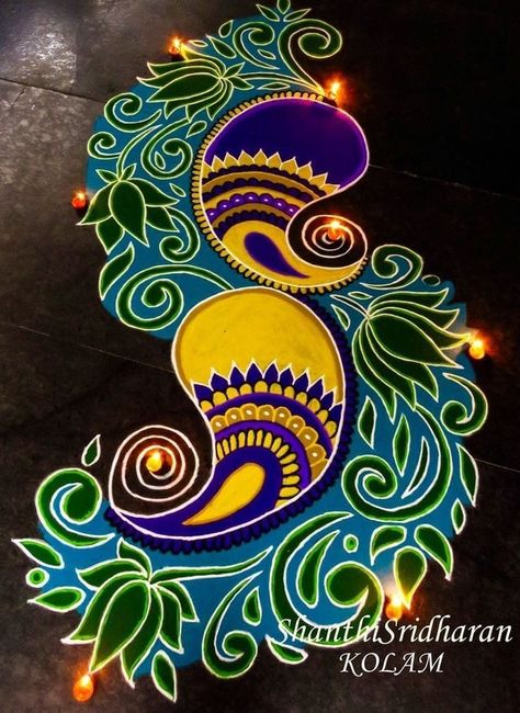 Rangoli Designs For Competition, Indian Rangoli Designs, Poster Rangoli, Rangoli Designs Simple Diwali, Latest Rangoli, Easy Rangoli Designs Diwali, Rangoli Designs Latest, Simple Rangoli Designs Images, Simple Rangoli Border Designs