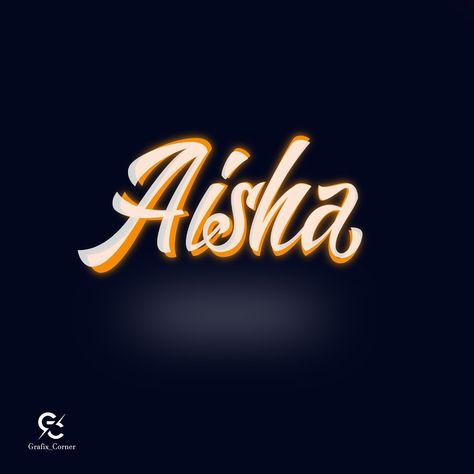 Aisha Name, Name Design, Cal Logo, Audi Logo, Vehicle Logos, Neon Signs, Neon, ? Logo, Design