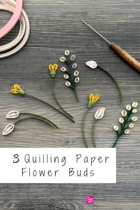 Quilling Small Flowers, Quilling Flower Designs, Paper Quilling Flowers, Quilled Creations, Quilling Tutorial, Quilling Flowers, Quilling Art, Quilling Designs, Flower Bud