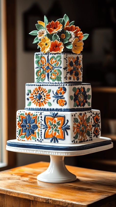 Wedding Cake Ideas Elegant, Mexican Wedding Cakes, Mexican Party Favors, Mexican Wedding Cake, Mexican Cake, Wedding Cake Display, Mexican Wedding Cookies, Mexican Traditions, Cake Artist