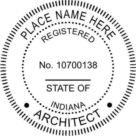 This is the example of the #Indiana #Architect Seal. The typical size for this seal is 1-5/8" in diameter. Architects can order an embossing seal or rubber stamp. The  prefix "ARC" or "A" optional on the seal. Company Seal Design, Embossed Seal, Stamp Maker, Happy Birthday Wishes Cake, Architecture Logo, Custom Stamp, Food Stamps, Custom Rubber Stamps, Paper Ideas