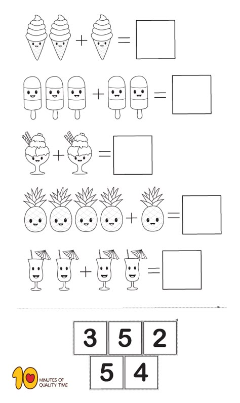 Math for Kindergarten- Simple Addition Matematik Prasekolah, Kindergarten Math Worksheets Addition, Kindergarten Math Worksheets Free, Kindergarten Addition Worksheets, Addition Kindergarten, Math Addition Worksheets, Preschool Math Worksheets, Preschool Writing, Kids Math Worksheets