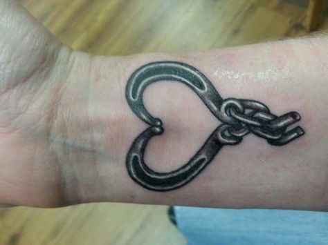 Hooking love Towing Tattoo Ideas, Hook Heart Tattoo, Truck Tattoo For Women, Truck Driver Tattoo Ideas, Tow Truck Tattoo Ideas, Jeep Tattoos For Women, Hook Tattoos, Candy Science, Truck Tattoo