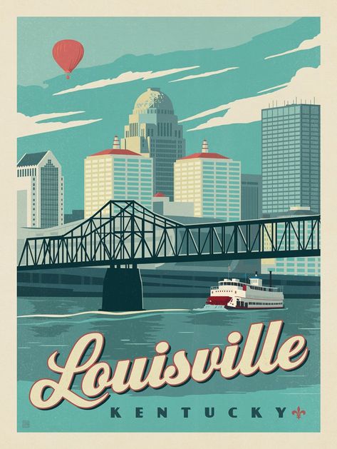 Louisville, KY | Kentucky Travel, Southeast Region, Advertising Graphics, Sweet Pictures, Anderson Design Group, Nostalgic Art, Save The Date Photos, Print Ideas, American Travel