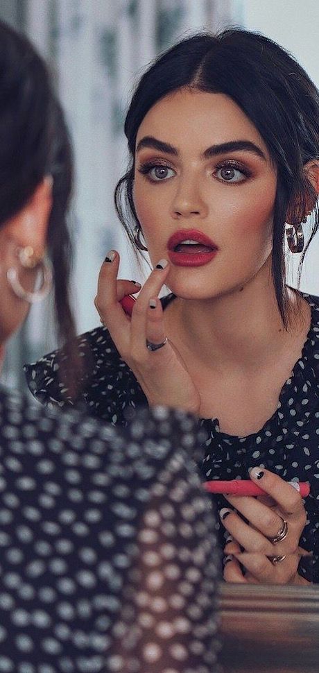 Lucy Hale Eye Makeup, Lucy Hale Glasses, Lucy Hale Red Lips, Lucy Hale Black Hair, Lucy Hale Bangs, Lucy Hale Outfits The Hating Game, Lucy Hale The Hating Game Outfits, Lucy Hale Hating Game, Lucy Hale Hair Medium