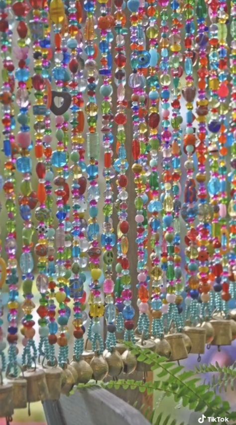 Hanging Door Beads, Boho Window, Beads Curtain, Door Beads, Beaded Curtain, Boho Interior Design, Indie Room Decor, Room Deco, Bohemian Colors