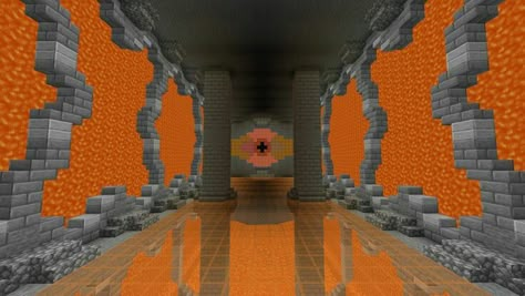 Lava Build Minecraft, Minecraft Glass Floor, Minecraft Lava Builds, Minecraft Stained Glass Designs, Floor Minecraft, Minecraft Floor Designs, Minecraft Interior Ideas, Minecraft Underground, Minecraft Building Guide