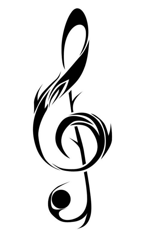 Treble Clef Tattoo � Tribal Tattoo Design - ClipArt Best Treble Clef Tattoo, Tattoo Painting, Music Notes Tattoo, Music Note Tattoo, Guitar Tattoo, Music Tattoo Designs, Note Tattoo, Music Drawings, Music Tattoo