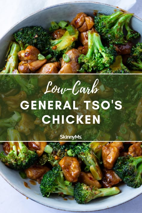 Low Carb Chicken And Broccoli Alfredo, General Tso Broccoli, Healthy Low Carb Asian Recipes, Keto Ground Chicken Recipes Low Carb, Keto Flex Recipes, The Best Keto And Low Carb Recipes, Healthy Carb Free Recipes, Keto General Tso Sauce, 30 Minute Meals Low Carb